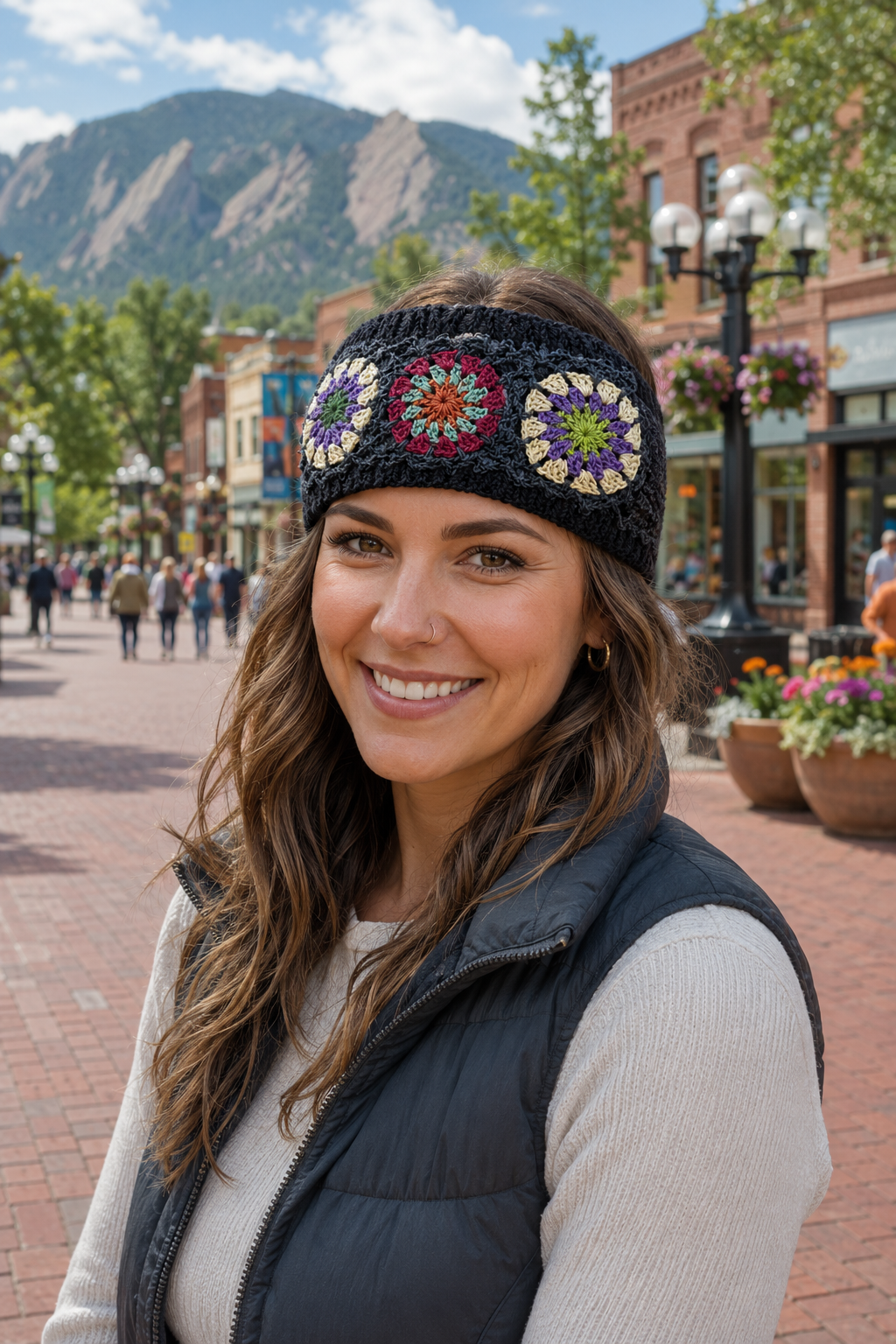 Crochet Headband Flowers