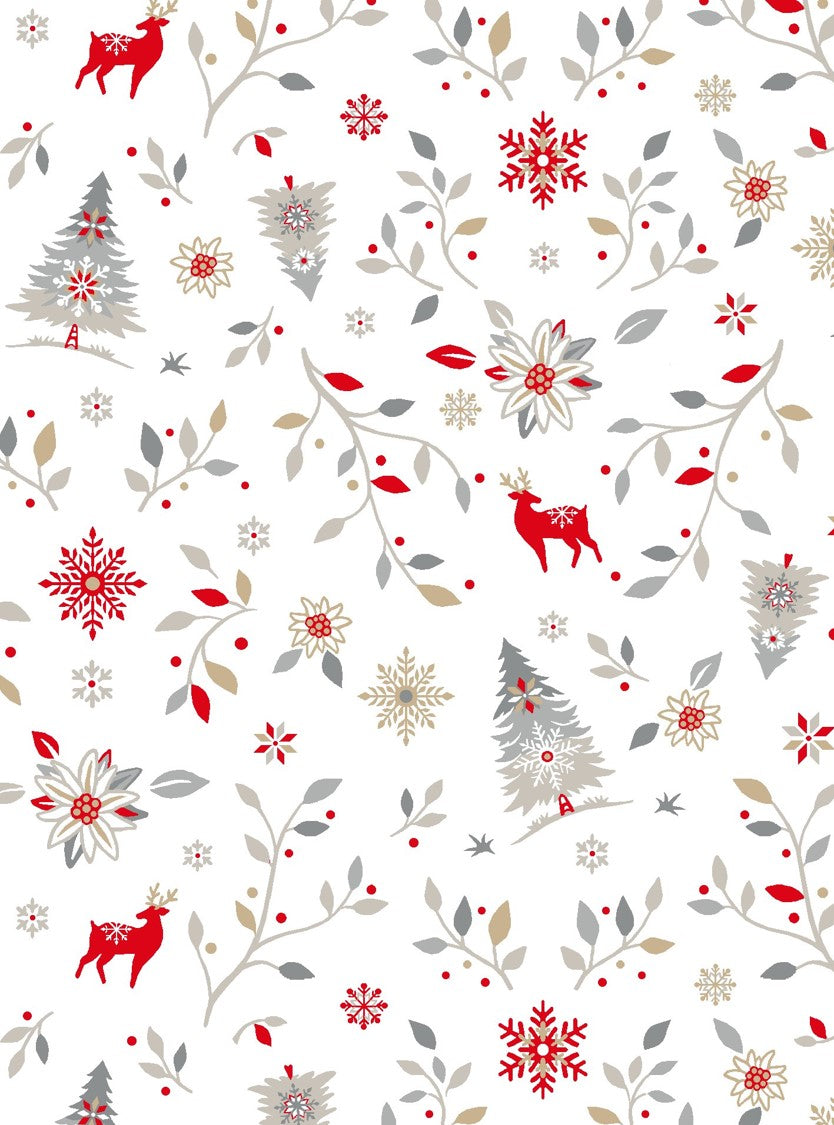 Cervin White Coated Tablecloth