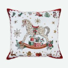 Christmas Holiday French Jacquard Pillow Cover