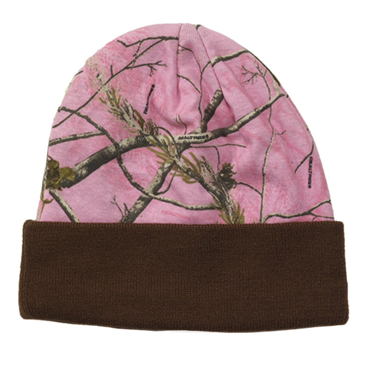 Camo Beanie Pink Brown