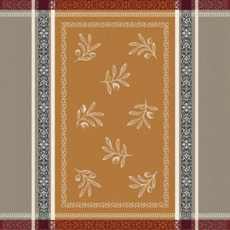 Olivia Cinnamon Jacquard Tea Towel