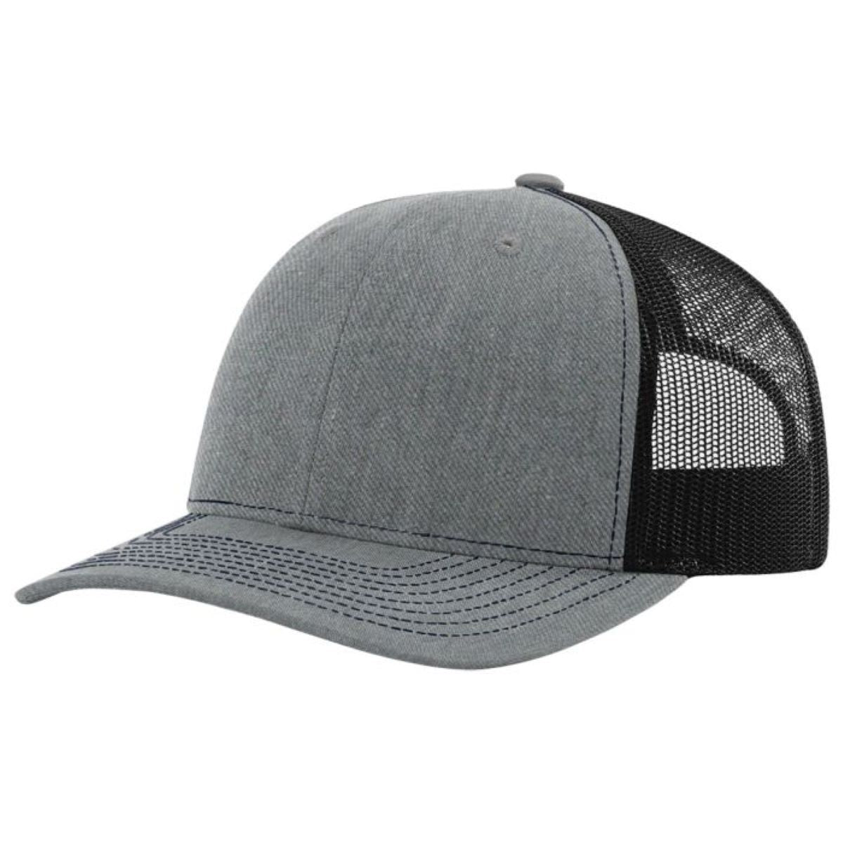 Richardson 112 XL Trucker Hat Grey Black