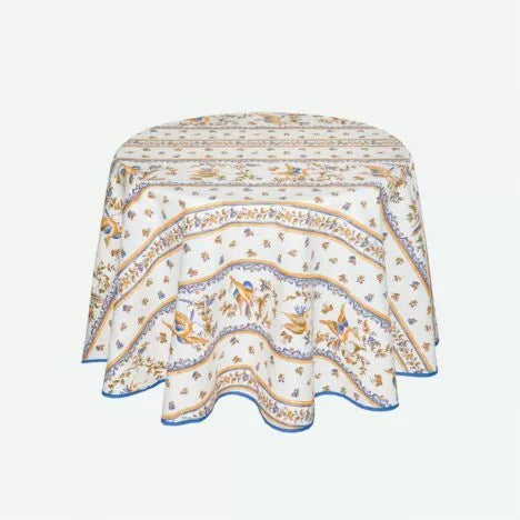Moustiers Coated tablecloth Round 60"