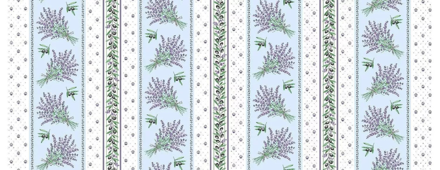 Lauris Blue Coated Tablecloth