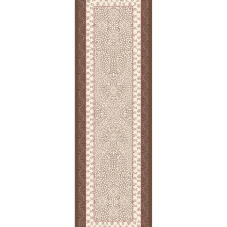 Aubrac Taupe Floral French Jacquard Table Runner