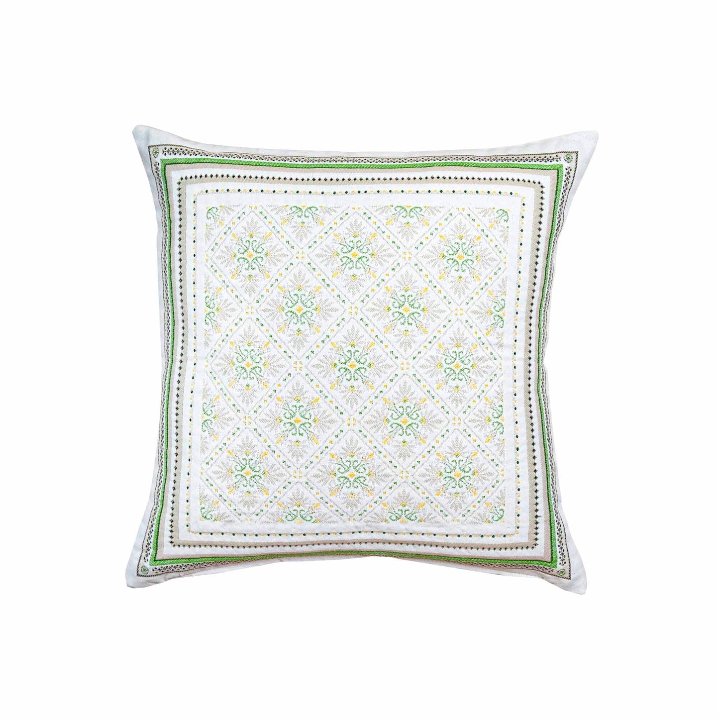 Menton Lemon French Jacquard Pillow Cover