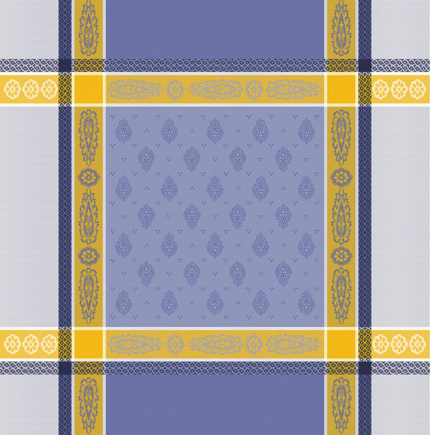 Vaucluse Blue Yellow French Jacquard Napkins (Set of 4)