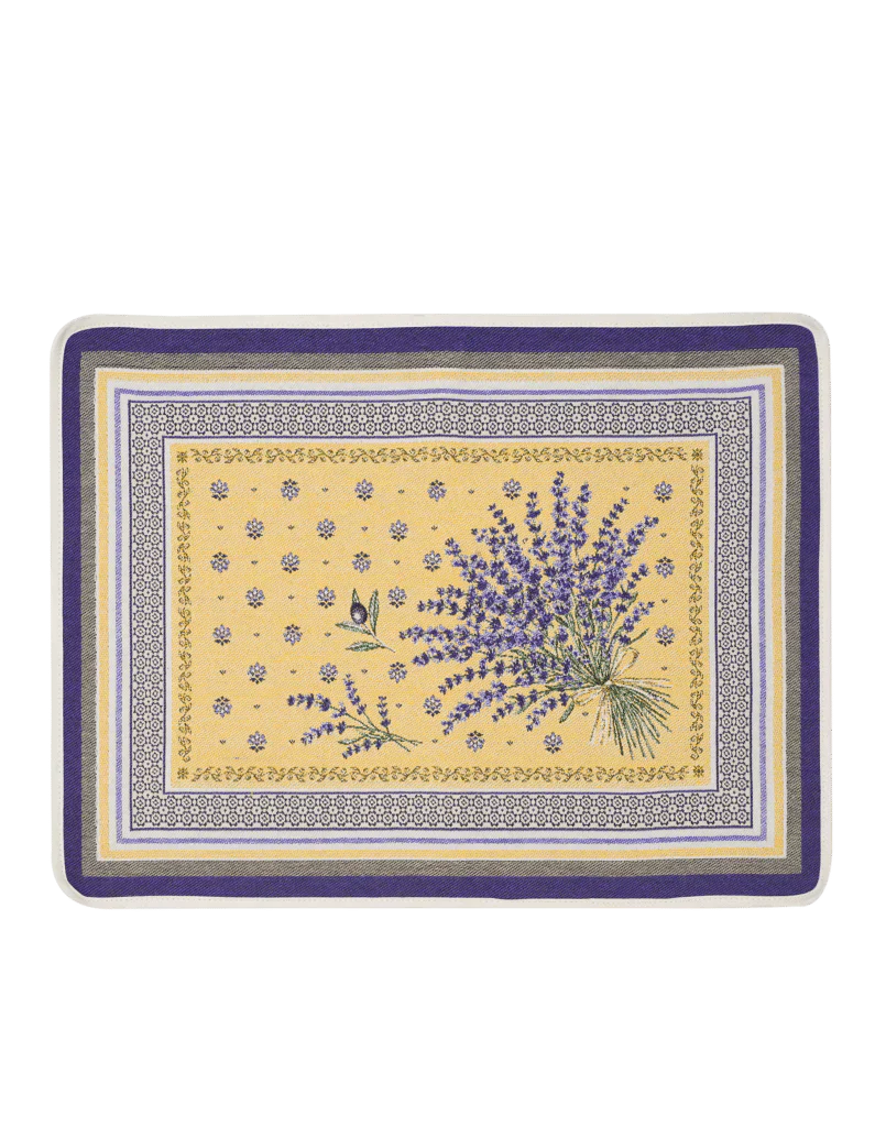 Castillon Lavender Yellow French Jacquard Placemat