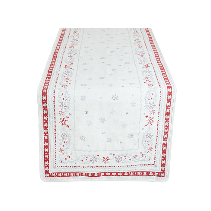 Minuit Holiday French Jacquard Table Runner