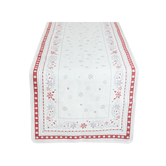 Minuit Holiday French Jacquard Table Runner