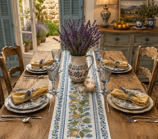 Citrus French Jacquard Table Runner