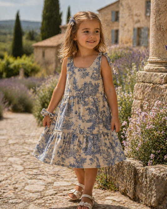 Dress Toile de Jouy Blue