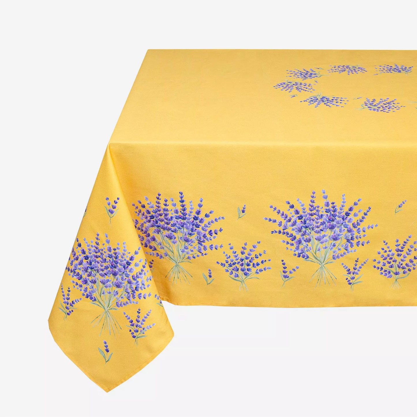 Bonnieux Yellow Coated Tablecloth