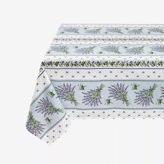 Lauris Blue Coated Tablecloth