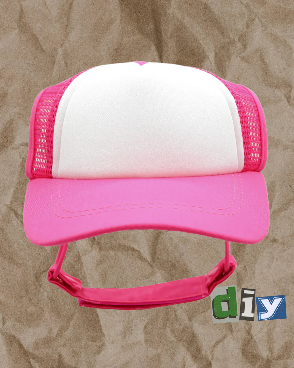 PupLid Pink & White Foam Trucker