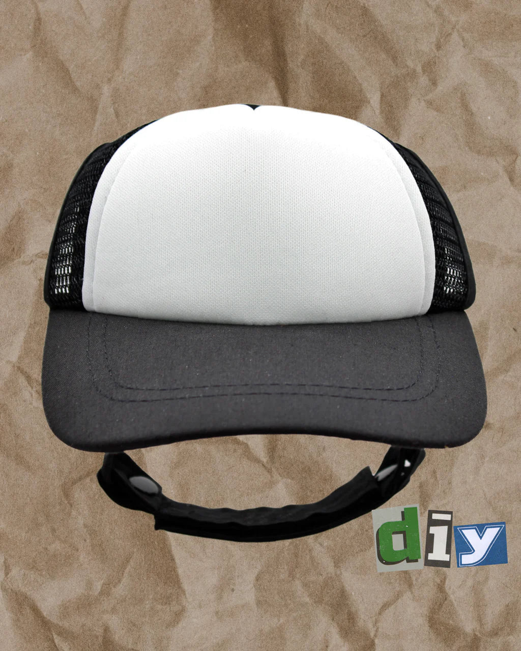 PupLid Black & White Foam Trucker