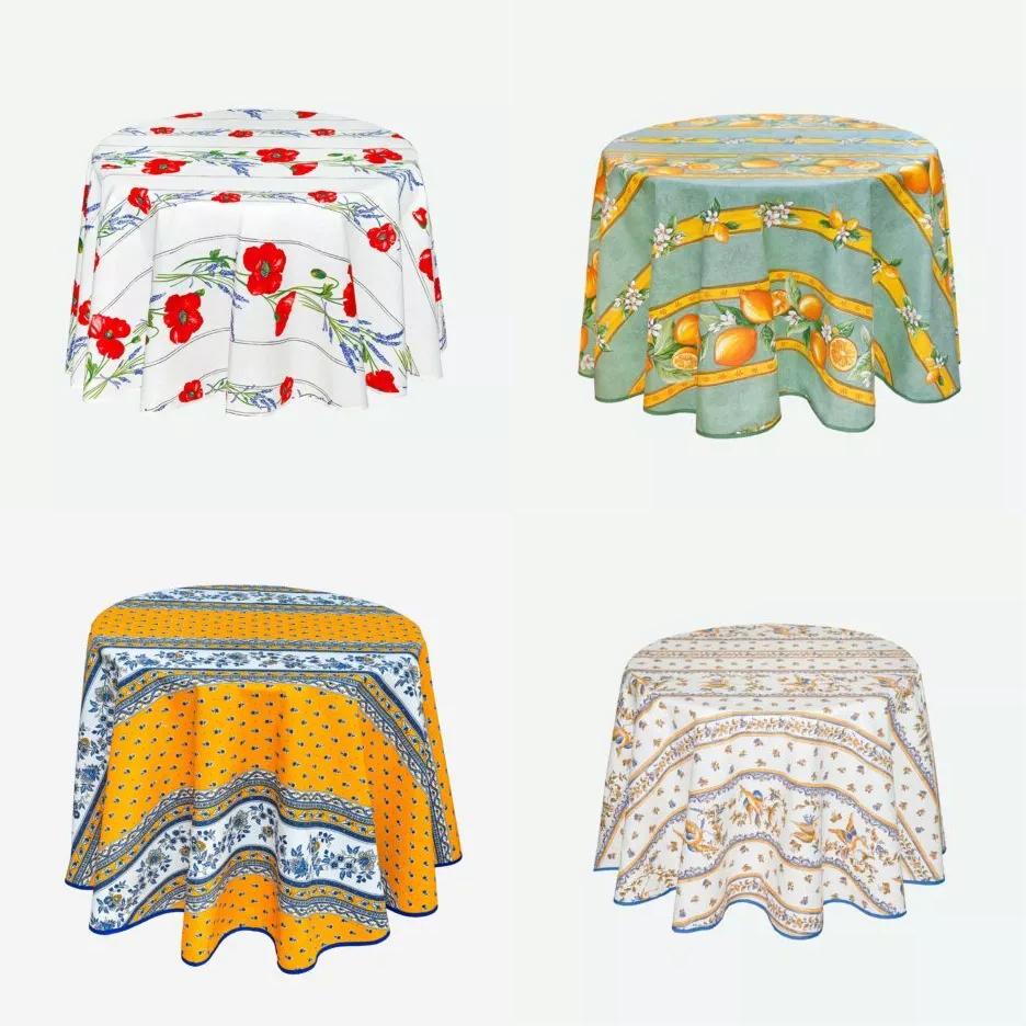 Coated tablecloth ROUND 60"