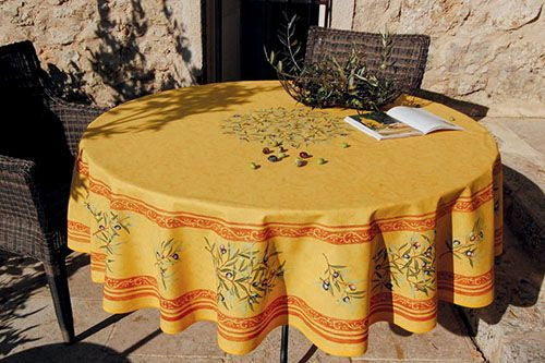 Olives Coated Tablecloth