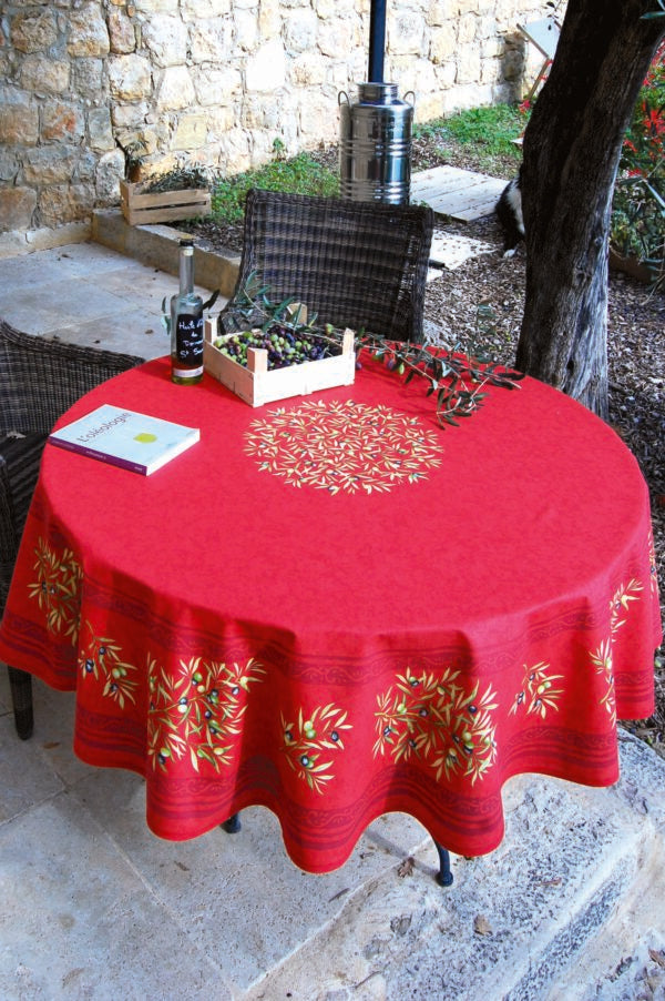 Olives Coated Tablecloth