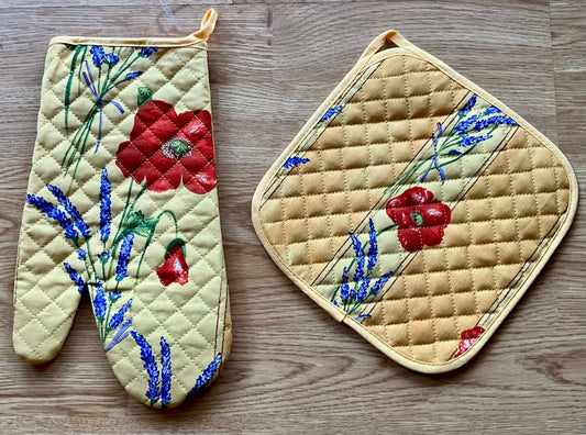 Hot Pad and Mit Set Poppy Yellow