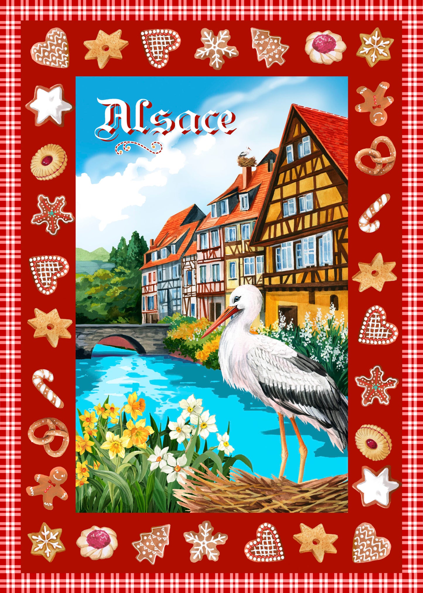 Alsace Tree Tea Towel