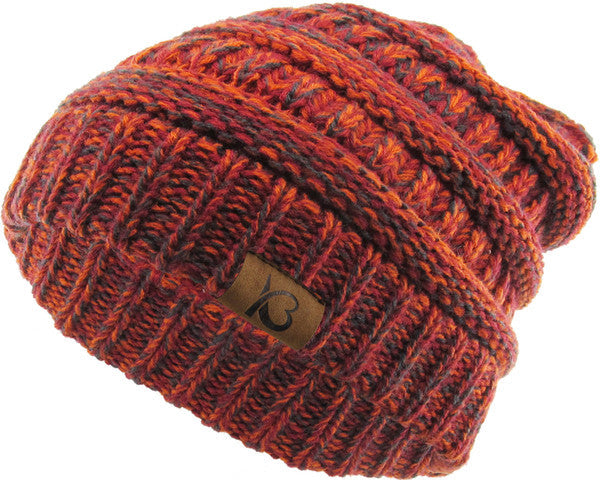 Beanie Cable Knit Ribbed