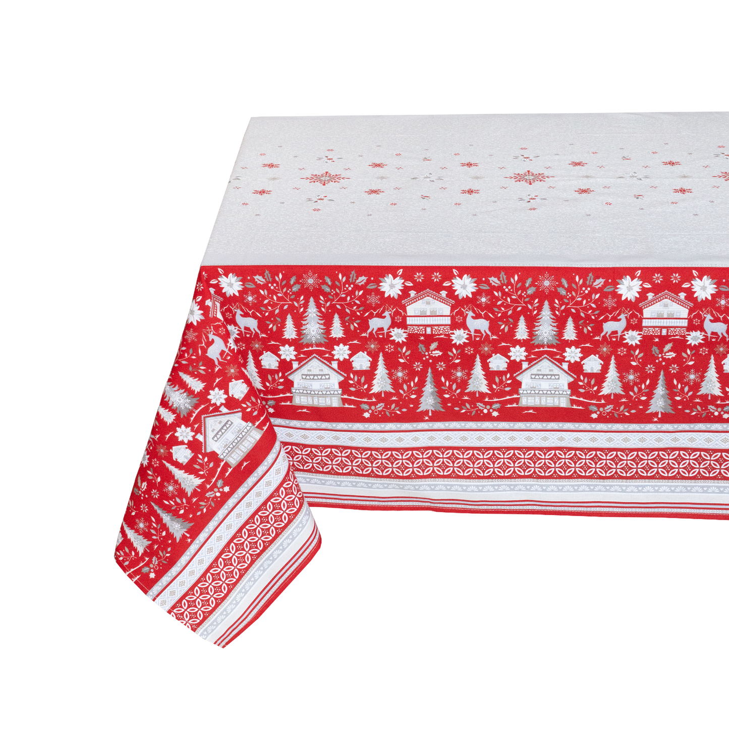 Cervin Red Coated Tablecloth
