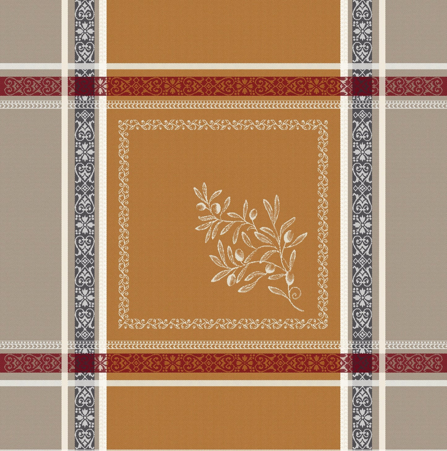 Olivia Cinnamon French Jacquard Napkins (Set of 4)