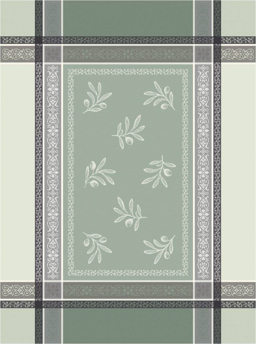 Olivia Green Jacquard Tea Towel