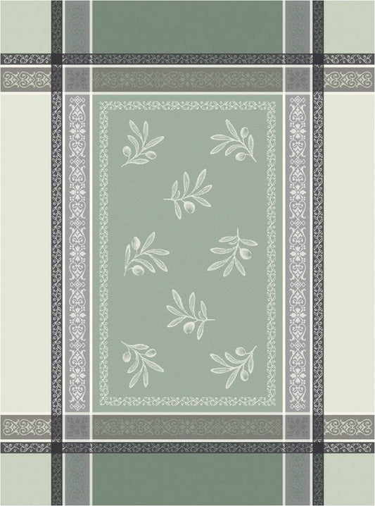 Olivia Green Jacquard Tea Towel