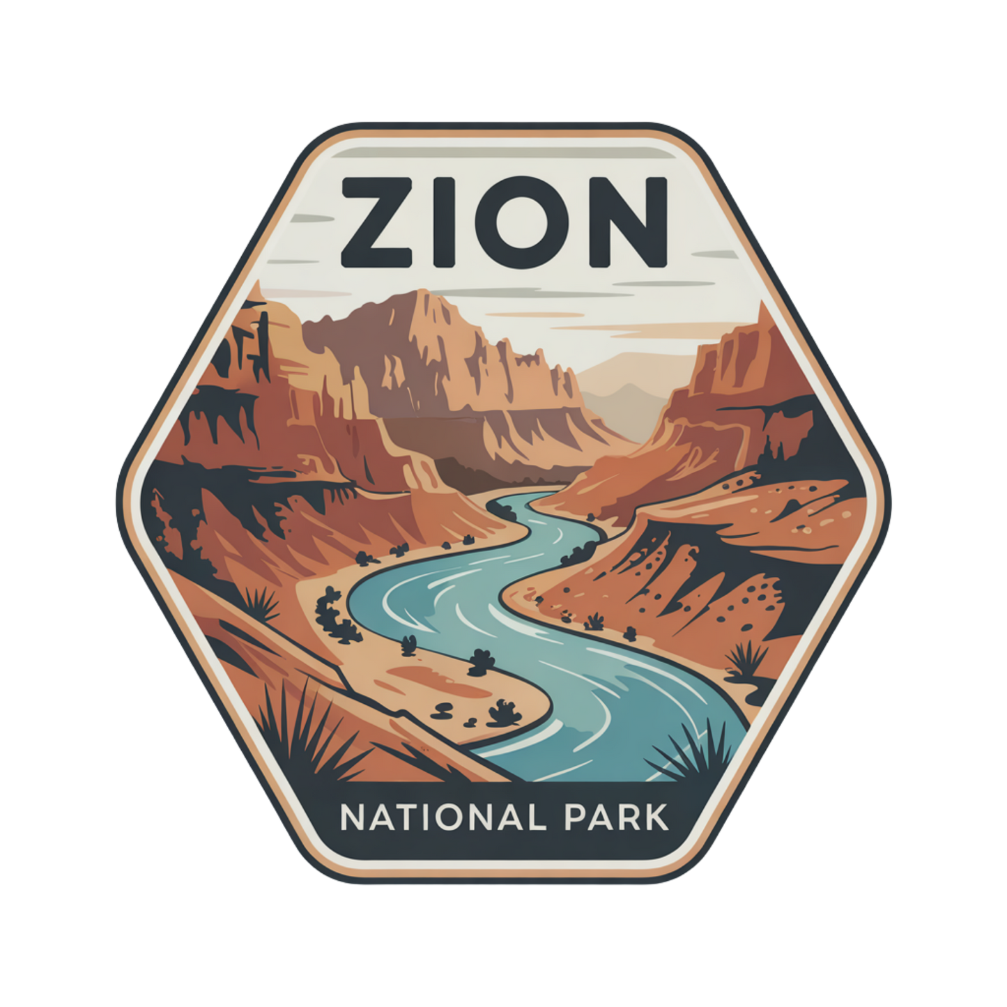 Zion National Park Leatherette Patch