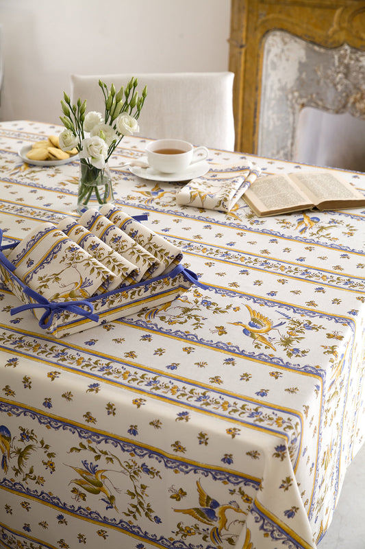 Moustiers Coated Tablecloth